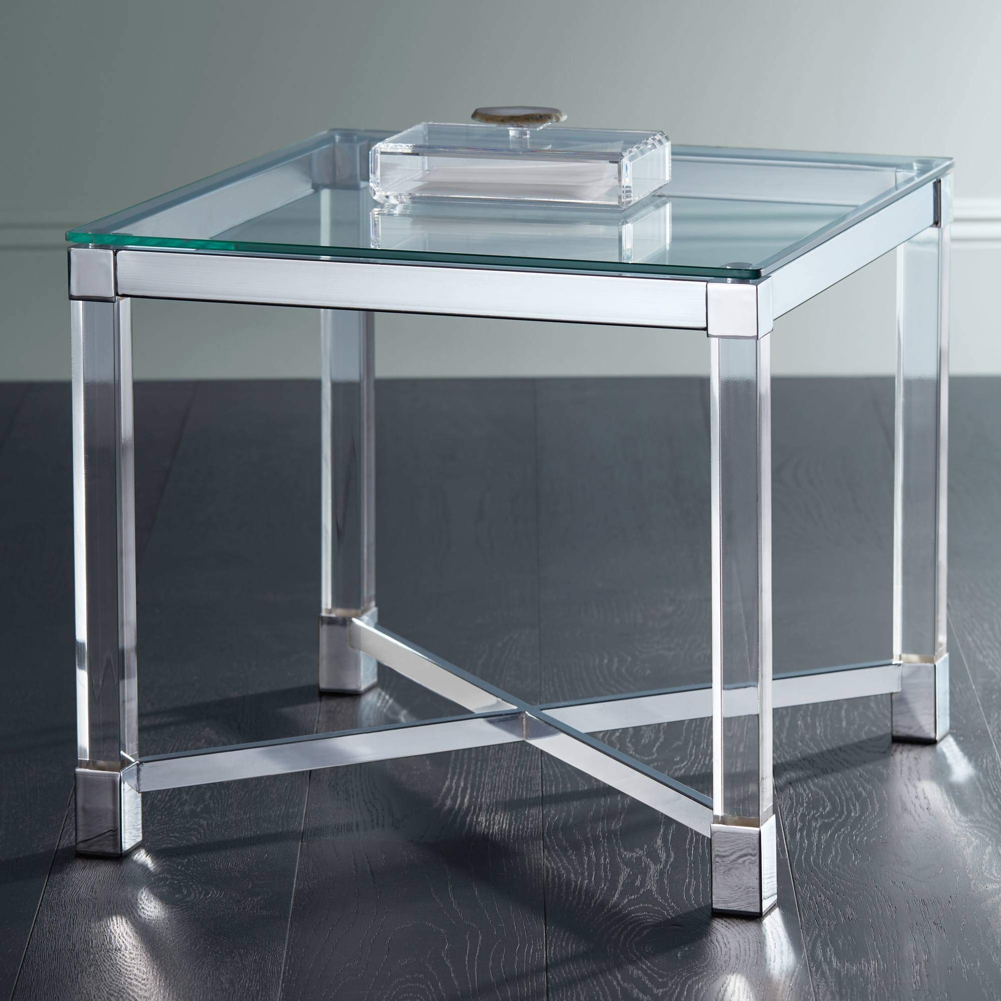 Amazon.com: Studio 55D Jenna Modern Clear Acrylic Square Accent